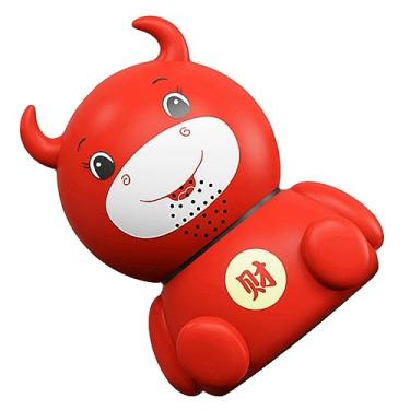 Imagem de Câmera de Segurança Doméstica, Câmera Sem Fio Pan Tilt Night Vision 2MP Design Bonito para Cachorro para bebê (Bezerro Vermelho)