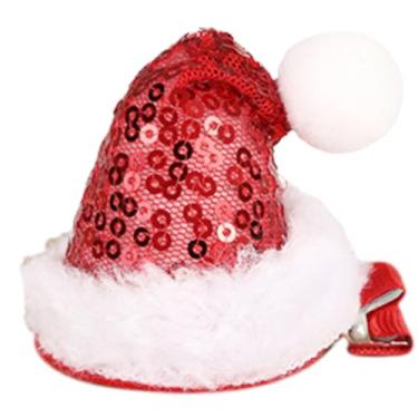 Imagem de Mini chapéu de Natal grampos de cabelo meninas quentes punk bico de pato clipe de cabelo festival rabo de cavalo franja clipe de cabelo para cosplay cabelo de Papai Noel