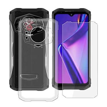 Imagem de HHUAN Capa para Doogee S98 (6,3 polegadas) com 1 película de vidro temperado, capa amortecedora fina de TPU transparente, silicone macio à prova de choque X anti-amarelo para Doogee S98 – transparente