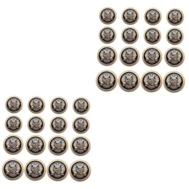 Imagem de Operitacx 32 Peças Botões De Metal Botões De Camisa De Metal Roupas DIY Decoração Da Moda Botões Uniformes De Metal Botões De Blazer Masculino Decoração Retrô Acessórios De Roupas Orelhas