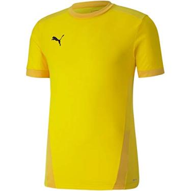 Imagem de PUMA - Camiseta masculina Teamgoal 23, tamanho: pequeno, cor: amarelo cibernético/amarelo espectro