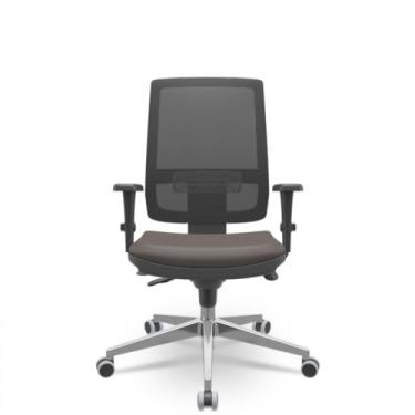 Imagem de Brizza Tela Slider Autocompensador 3D Sem Apoio Base em Aluminio Design Plaxmetal NR-17 Ergonômica (Sintético Café)