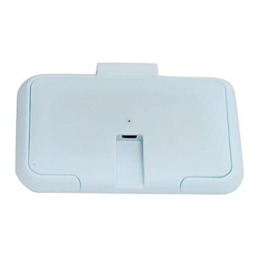Imagem de Hyuduo Aquecedor de Lenços Umedecidos para Bebês, Aquecedor de Lenços Umedecidos, de Portátil Alimentado por USB Azul Claro, Aquecimento de Superfícies, Evita Evaporação, Adequado para Boca de bebê, Mãos