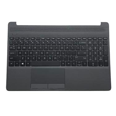 Imagem de LTPRPTS Capa superior de reposição para laptop com apoio de palmas sem retroiluminação e teclado touchpad peça de montagem para HP Probook 250 255 G8 G9 M31099-001 AP2H8000E60 cinza