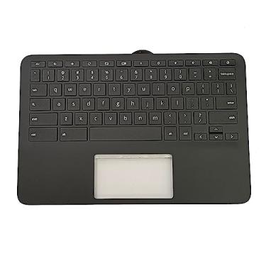 Imagem de LTPRPTS Capa de reposição para laptop com apoio de palmas e teclado, peça de montagem para HP Chromebook 11 G9 EE M47382-001 preta