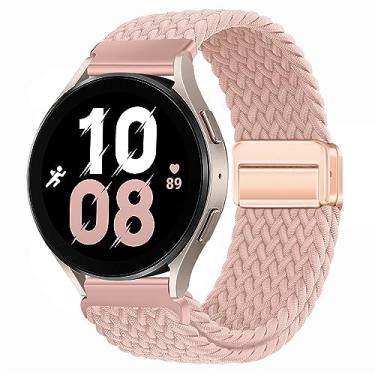 Imagem de Pulseiras magnéticas de nylon compatíveis com Samsung Galaxy Watch 6/5/4/3 Pro/Classic/Sport/Gear S3/S2 Frontier/Active, 20 mm e 22 mm para Samsung Watch de 47 mm, 46 mm, 45 mm, 44 mm, 43 mm, 42 mm,