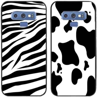 Imagem de 2 peças zebra vaca leite impresso TPU gel silicone capa de telefone traseira para Samsung Galaxy All Series (Galaxy Note 9)