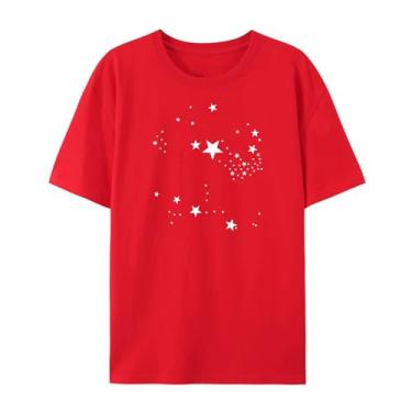 Imagem de Camiseta masculina e feminina Sky Stars Graphics Shirt, Vermelho, G