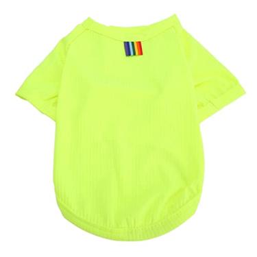 Imagem de Camiseta para Cachorro, Cor Brilhante, Confortável para a Pele, Legal, Manga Curta, Respirável para Animais de Estimação, Camiseta Elástica, Fácil de Usar No Verão, para Pelúcia