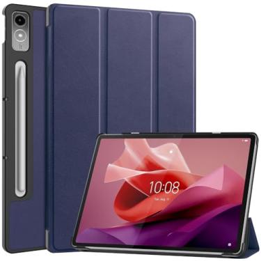 Imagem de Kepuch Custer Capas para Lenovo Tab P12 12.7",Couro-PU Bolsas Estojos - Azul