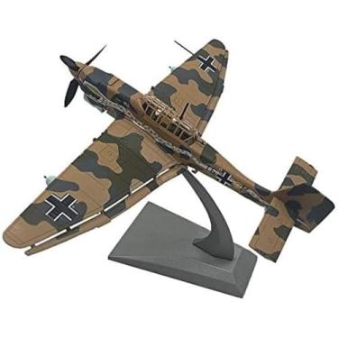 Imagem de Modelo fundido em liga de lutador militar, modelo Junkers Ju 87 Dive Bomber Stuka em escala 1/72, brinquedos e decorações para adultos, 6,3 polegadas x 7,3 polegadas
