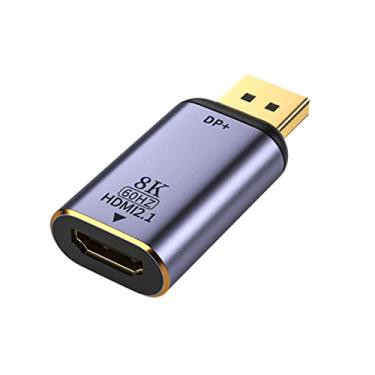 Imagem de chenyang CY DP DisplayPort 1.4 fonte macho para HDMI 2.0 Display 8K 60hz UHD 4K fêmea adaptador conector monitor