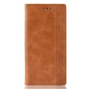 Imagem de Capa para Xiaomi Mi Poco X3 NFC couro com suporte carteira flip capa para Xiaomi Mi Poco X3 NFC Retro Magnetic Phone Shell Capa de telefone com compartimentos para cartão