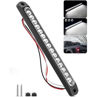 Imagem de PSEQT Reboque de LED de 25,4 cm, barra de luz de corrida reversa, luzes traseiras brancas, conjunto de luzes traseiras à prova d'água para pickup carrinho de golfe caminhão off-road RV, 1 peça