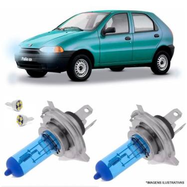 Imagem de Lampada Super Branca Palio 94 Até 16 - Farol Simples H4 - Tech One