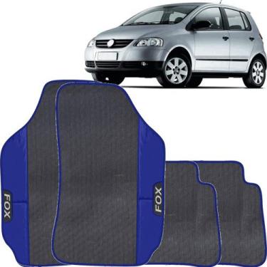 Imagem de Lindo jogo tapete 4 peças carro automotivo  na cor azul volkswagen fox