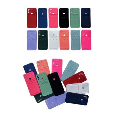 Imagem de Capinha Silicone Compativel Motorola Moto G50 6.5 Porta Cartão Aveluda