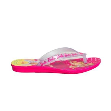 Imagem de Grendene Kids Barbie Glam Pop It Chinelo, Unissex Criança, Rosa/Branco/Amarelo, 30