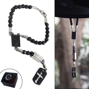 Imagem de Adorno Retrovisor Enfeite de Carro Tag Cruz ALL Black - GRANADO ACESSÓ
