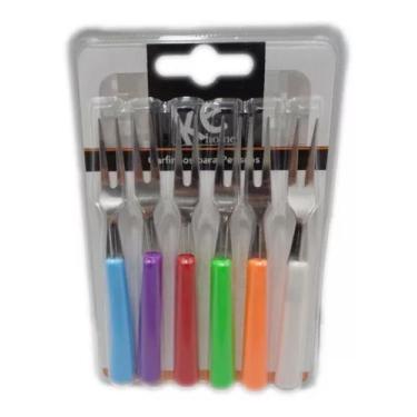 Imagem de Garfinho Para Petiscos 6 Pçs Color 10cm Kehome - Ke Home