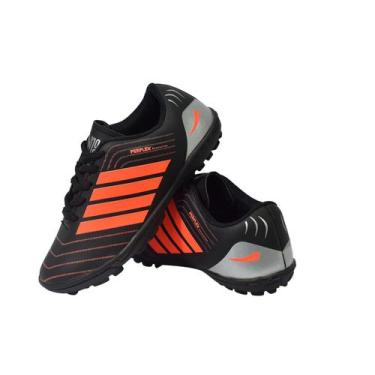 Imagem de Chuteira Society Revolution Adulto Infantil - PERFLEX, Preto laranja, 