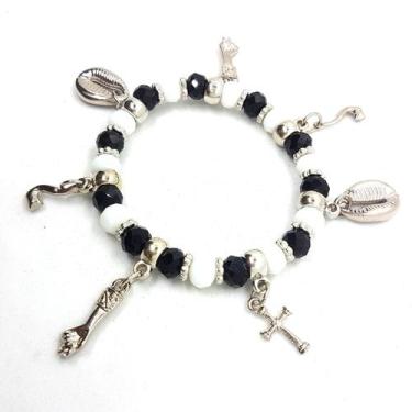 Imagem de Pulseira Omolu Orixás Umbanda Candomblé Ajustável - Mandala