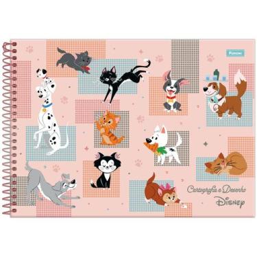 Imagem de Caderno de desenho Foroni Disney pets 275x200mm 80 folhas