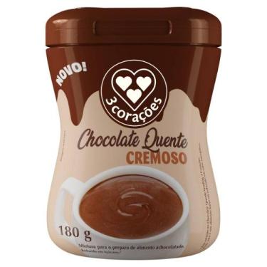 Imagem de Chocolate Quente 3 Corações Cremoso em Pó 180g