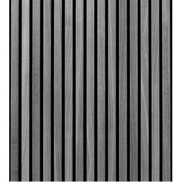Imagem de Papel de Parede Autocolante Madeira Cinza Ripado para Sala Quarto 1 Me