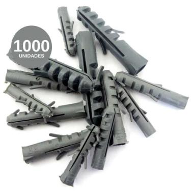 Imagem de 1000 Buchas De Fixação Sem Aba 8mm Tijolo Concreto - Ivplast