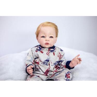 Imagem de Bebê Reborn Menino  Realista Com Acessórios Inclusos - Mundo Azul e Ro