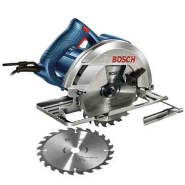 Imagem de Serra Circular 1500W com 2 Discos e Guia Paralelo - BOSCH, 220V