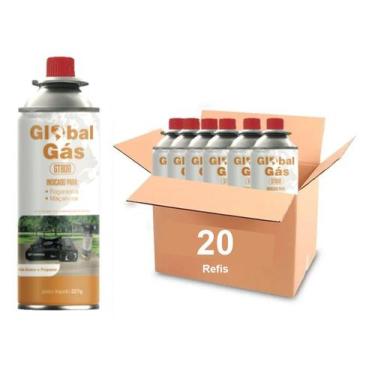 Imagem de Kit 20 refil cartucho gás butano para maçarico culinário e fogareiro c