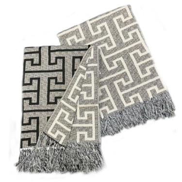 Imagem de Xale Manta para Sofá Decorativa 1,40mx1,60m Creta Preto - LOVE4HOME, P