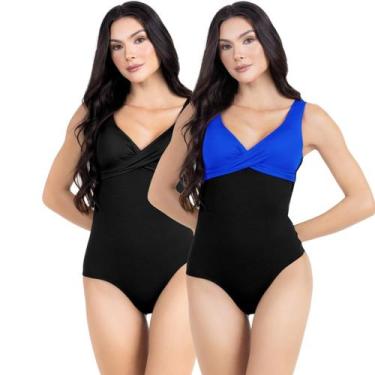 Imagem de Maiô Body Efeito Chapa Barriga Kit 2 Peças Feminino Com Bojo - HYPE MO