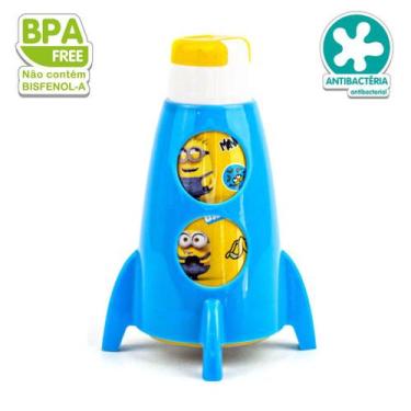 Imagem de Garrafa Foguete  Minions 320 ml Garrafinha para Criança - Plasútil