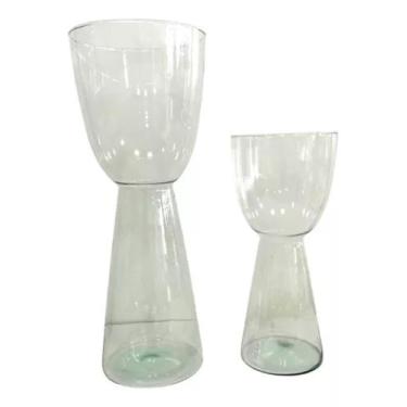 Imagem de 2 Vasos Pequim De Vidro Arranjos Decorativos Festa Enfeite - FLORA FUL