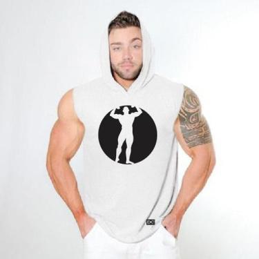 Imagem de Camiseta Regata Com Capuz Esportiva Treino Liso Estampa Personalizada 