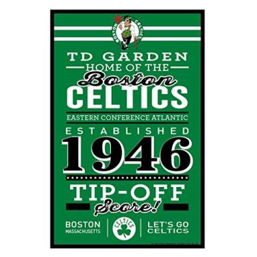 Imagem de WinCraft Design estabelecido NBA Boston Celtics SignWood, cor da equipe, 28 x 45 cm
