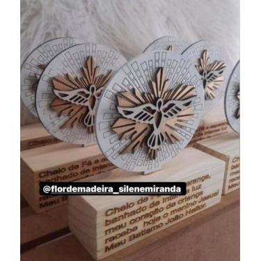 Imagem de Totem de batizado - Flor de madeira 