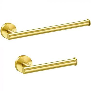 Imagem de Kit de Acessórios para Lavabo Top Tarsila Dourado - Bela Metais, Doura