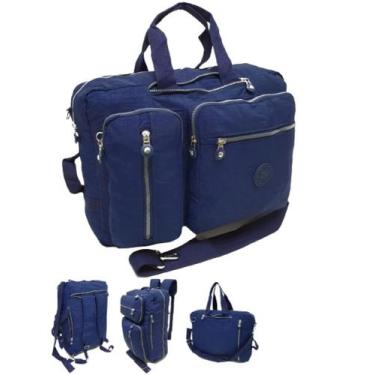 Imagem de Bolsa Feminina 3em1 Bolsa Pasta E Mochila Grande Espaçosa - Yida, Azul