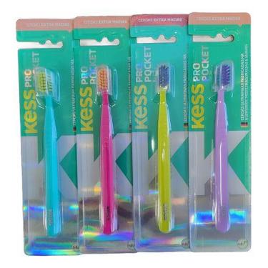 Imagem de Escova Dental Kess Pro Pocket Extra Macia 2097 Cor Sortida