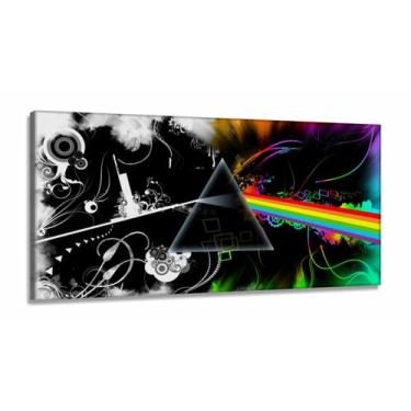 Imagem de Quadro Pink Floyd Rock Dark Side The Moon em Tecido Canvas 130x60 - Wa