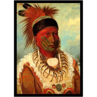 Imagem de Quadro Decorativo Design Índio Cultura Indígena Com Moldura RC023 - Vi