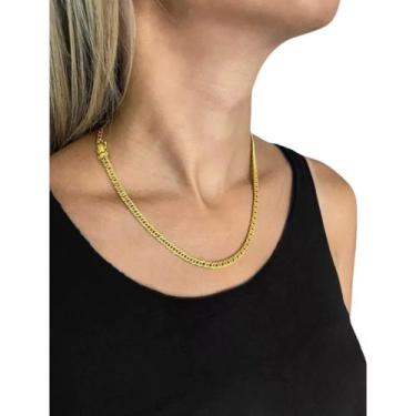 Imagem de Cordão 5mm Grumet Feminino - Banhado a Ouro 18k - Tojoia18K, 45cm