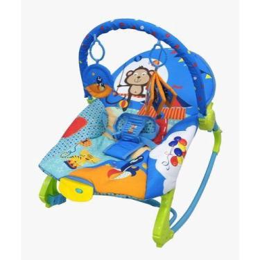 Imagem de Cadeira Bebê Musical Vibratória New Rocker Colorbaby Azul - Color Baby