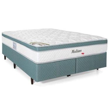 Imagem de Conjunto box + colchão meditare 193x203x69 - HERVAL