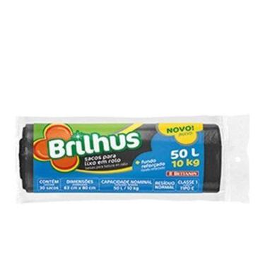 Imagem de Saco de Lixo Brilhus 100 Litros Rolo 15Un