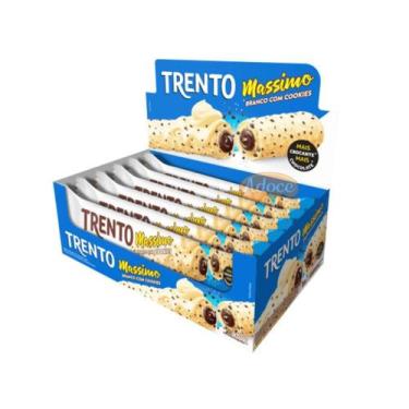 Imagem de Chocolate trento massimo 16unx30g peccin, BRANCO COM COOKIES